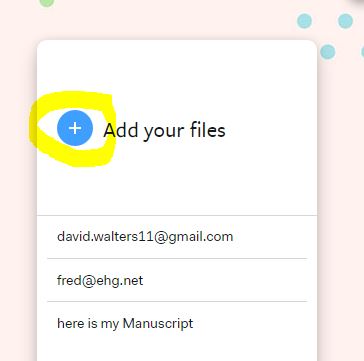 Self publishing authors add manuscript files