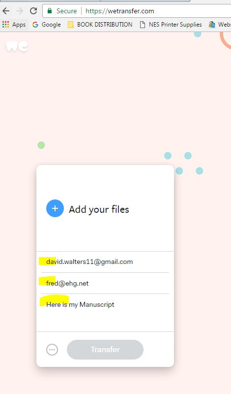 We transfer authors manuscript first step