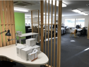 Third and current office part view (40%)